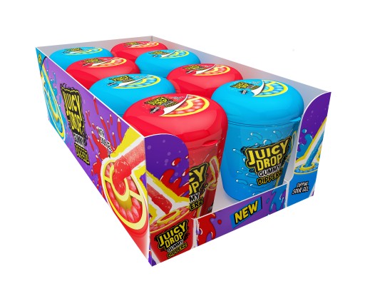 ŠŤAVNÉ DROP GUMMY DIPPERZ ŽELÉ TYČINKY S KYSELNÝM GÉLOM NA MÁČANIE 96G