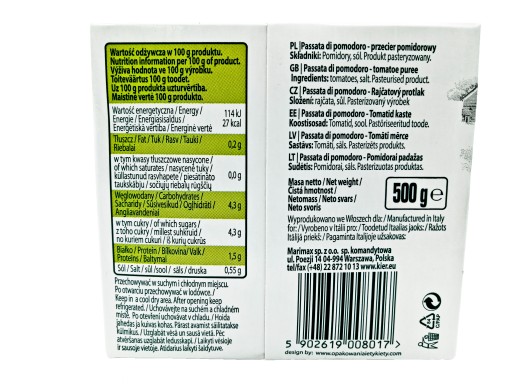 PASSATA TOMATO PASSE 500g KIER kartón