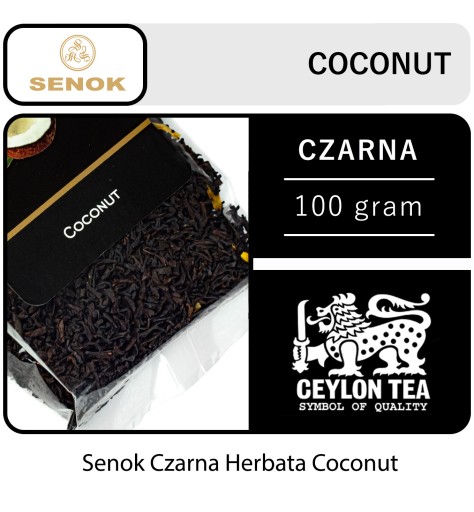 Čierny listový čaj 100g prírodný kokos
