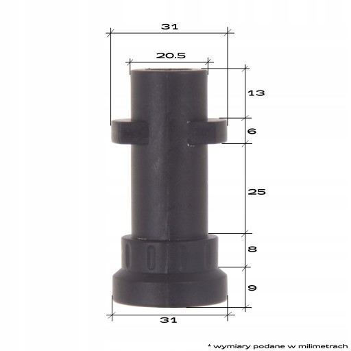BAYONET redukčný adaptér pre z KARCHER HD HDS M22 pre sériu K2 K3 K4 K5 K6 K7