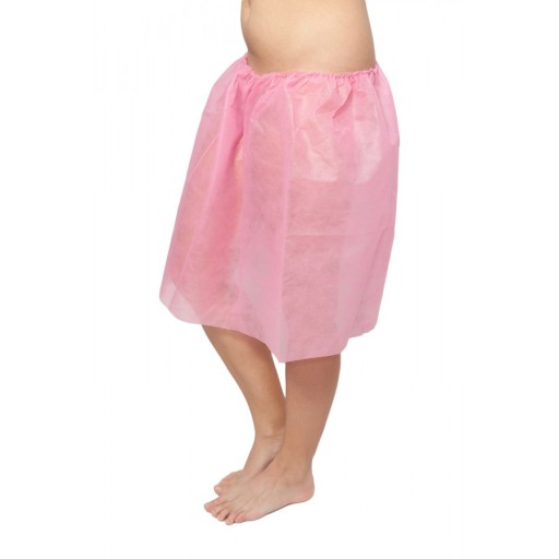 Jednorazová sukňa s gumičkou, 10 kusov, Jednorazové pareo s gumičkou, 55 cm, ružová