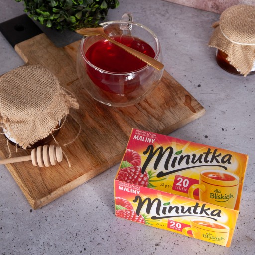 Klasický expresný čierny čaj s príchuťou maliny Čierny čaj 20T MInutka