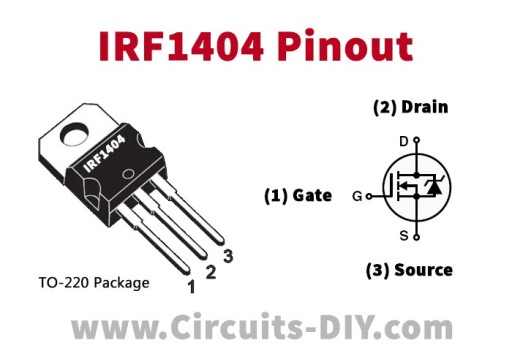 IRF1404 TO220 N-MOSFET 162A 40V 200W