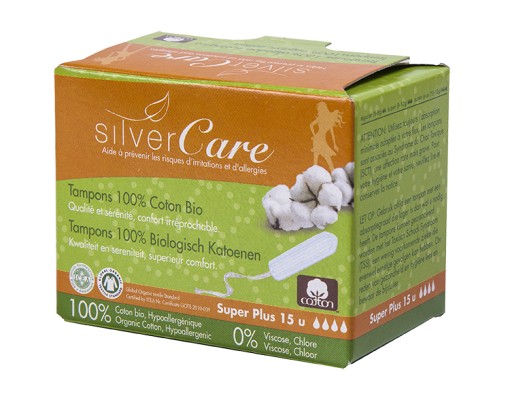 Ekologické tampóny SilverCare Super Plus (bez aplikácie