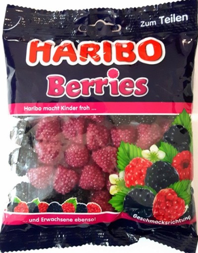 Haribo Berries maliny a černice 175g