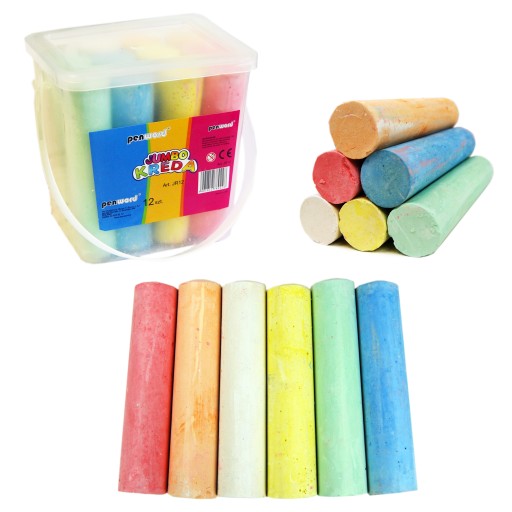 ROUND JUMBO ROAD CHALK 12 ks. V JR12 PENWORD BUCKET