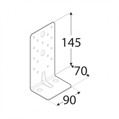 KP8 TESÁRSKA UHOLOVÁ INŠTALÁCIA 145x70x90x2,5
