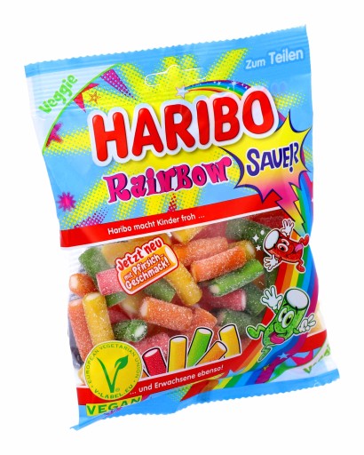HARIBO Sour Tęcze Dúhové ovocné želé 160g DE