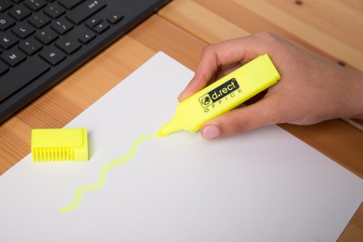 FLUORESCENTNÝ ZVÝRAZŇOVAČ d.rect žltý