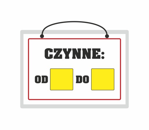 Laminovaný nápis OTVÁRACIE HODINY pre predajňu A5