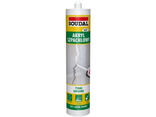Soudal Akrylátový tmel svetlý biely 280 ml sadrové omietky