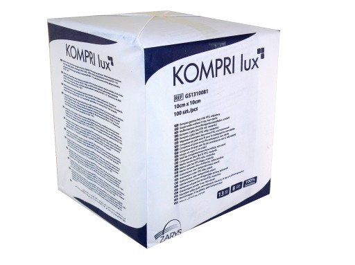KOMPRI lux nesterilné gázové obklady 10 cm x 10 cm