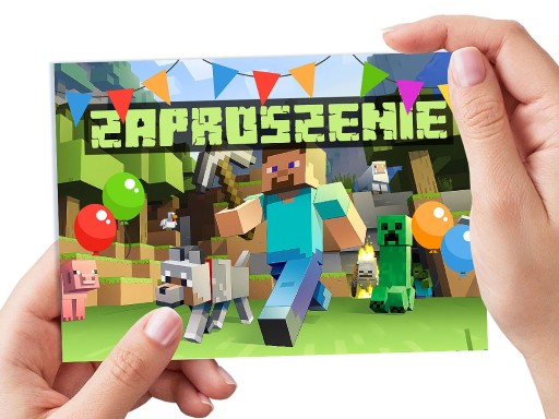 POZVÁNKA DO MINECRAFTU NA NARODENINY DIEŤAŤA + OBÁLKA ZDARMA