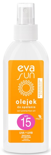 EVA SUN olej na opaľovanie SPF 15, 150 ml