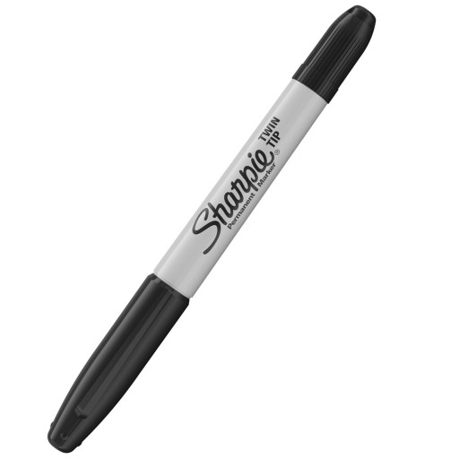 Sharpie Marker obojstranný čierny permanentný vodotesný tenký hrubý