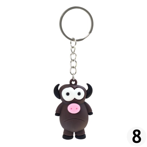 Kľúčenka, gumená kľúčenka Animals 1 ks.