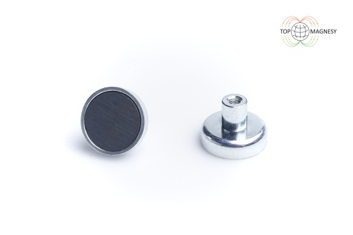 Feritový magnetický držiak 16x4,5 so závitovým puzdrom M3 1 kus