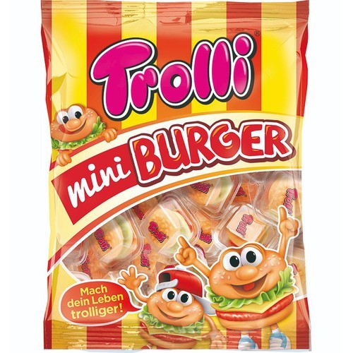 MINI PARTY BURGER TROLLI JELLIES 170GR 17x10g