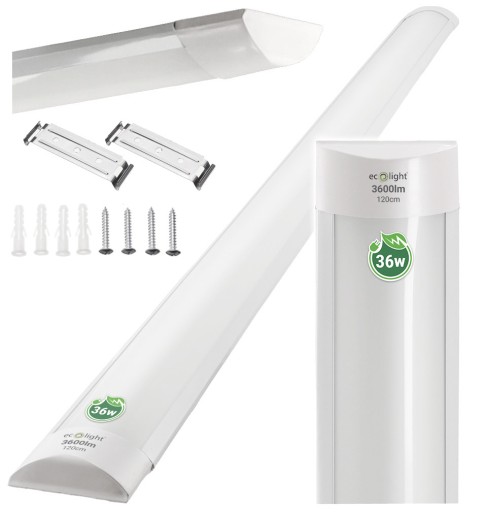 Stropné svietidlo lineárne 120cm 36W LED BATTEN Eco Light svietidlo