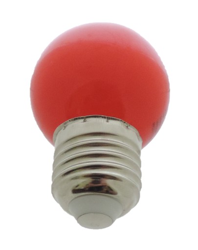 DEKORATÍVNA LED ŽIAROVKA 1W E27 230V ČERVENÁ GUĽA