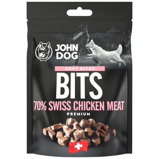 John Dog Soft chapsy psie pamlsky Švajčiarske kuracie kúsky 100g