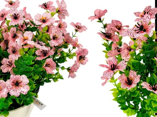 Umelé kvety Petúnie Pelargonium Surfinia na balkónovú terasu 1 ks - svetloružové