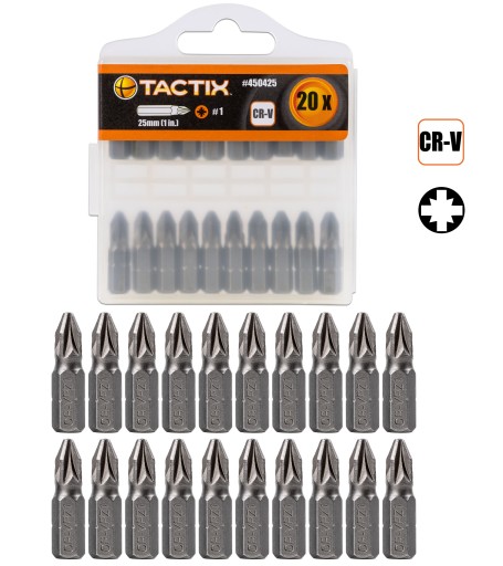 Sada 20 bitov pre skrutkovač PZ-1 TACTIX