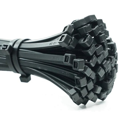 Sťahovacia páska Strong 3,6x300mm Čierna 100 kusov LUMILED