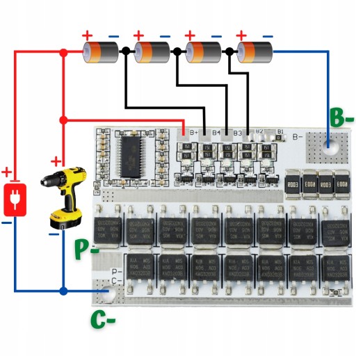 Li-Ion balancer BMS 3S 100A 10,8V | Nabíjačka článkov 18650
