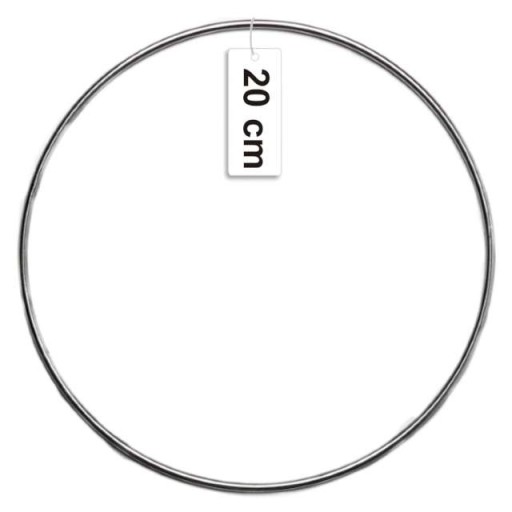 Dekorácia KOVOVÝ RÁM STRIEBORNÝ KOLES 20 cm