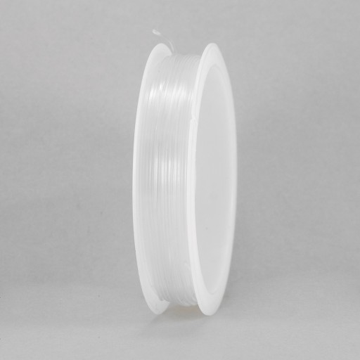 Elastická silikónová niť, na výrobu šperkov, bezfarebná, 0,8 mm, 7,5 m