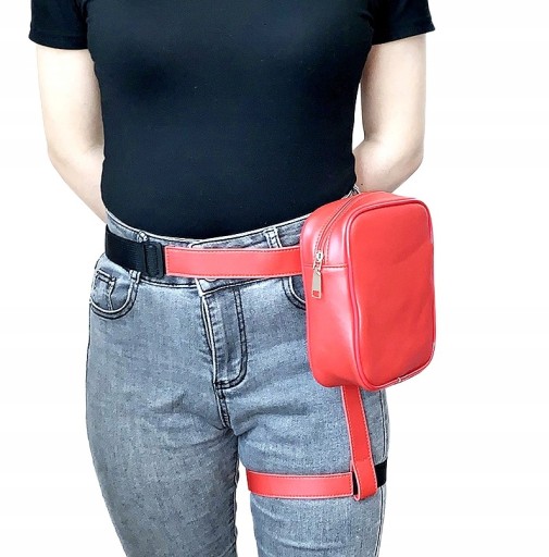 Retro crossbody kabelka s koženým remienkom