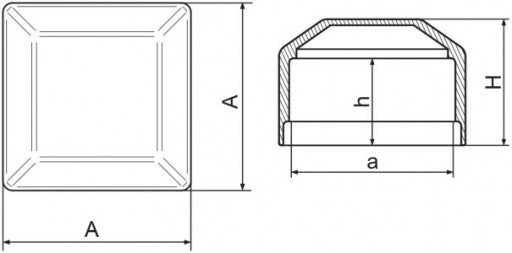 Čiapka stĺpika 80x80, čiapka, STRECHA, 1 ks.