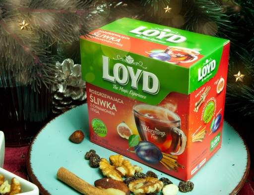 Zimný hrejivý čaj Slivka Figa Zázvor Škorica Sladké drievko 20 T. LOYD