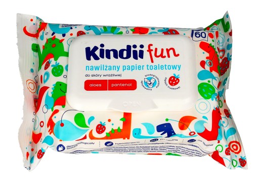 Vlhčené obrúsky s vôňou KINDII FUN, balenie 60 ks