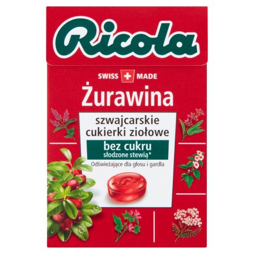 Ricola bylinkové cukríky brusnica 27,5g
