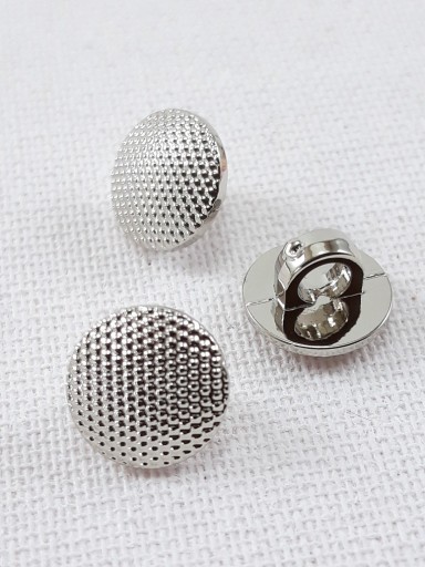 Strieborný plastový gombík 10mm, 2ks