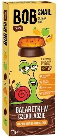 SLIMÁK Bob Slimák JELLY jablkovo-mango-tekvica 27g v ČOKOLÁDE | SNACK