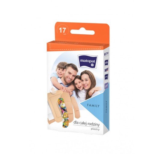 Sada náplastí a obväzov FAMILY, 17 kusov