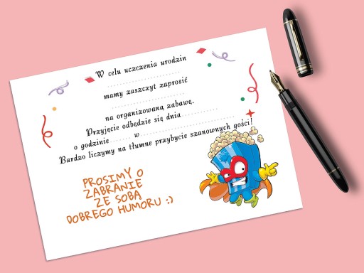 POZVÁNKA SUPER ZINGS NA NARODENINY DIEŤAŤA + OBÁLKA ZDARMA