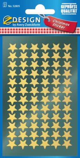NÁLEPKY Z-DESIGN - GOLD STARS AVERY 144 ks.