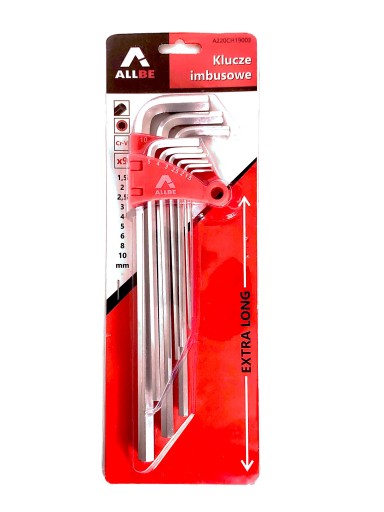 KĽÚČE SEMŠESTROVÉ DLHÉ IMBURISTICKÉ 1,5-10mm 9ks