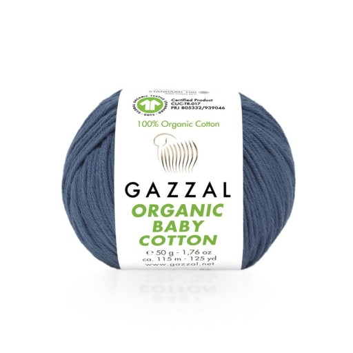 GAZZAL BIO BABY COTTON 434 tmavá džínsová priadza