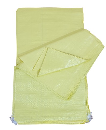 Žlté PP vrecia, 25 kg, pevné, 50x85 cm, na zeleninu, múku, ryžu