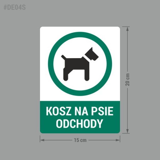 Nálepka na odpadkový kôš pre psov 15x20