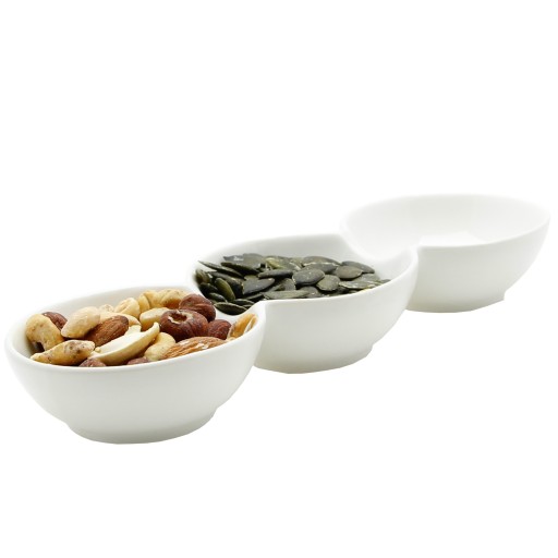 MISKY, 3 PORCELÁNOVÉ NÁDOBKY NA DIP OMÁČKY