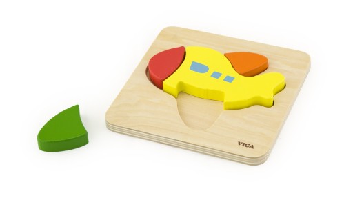 VIGA Baby prvé drevené puzzle, Lietadlo