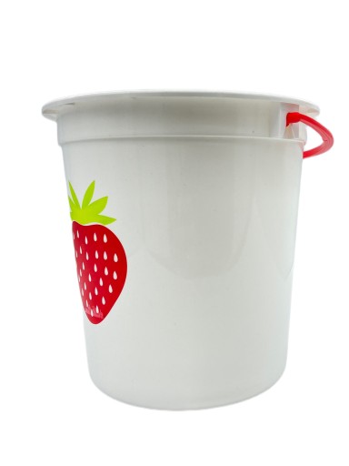 Plastové vedro na zber ovocia pre deti 2l s vrchnákom