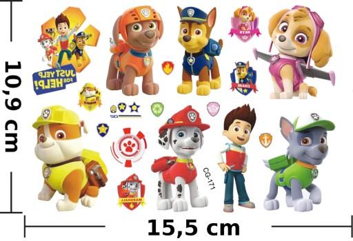 Umývateľné tetovanie pre deti PAW PATROL PAW CG171