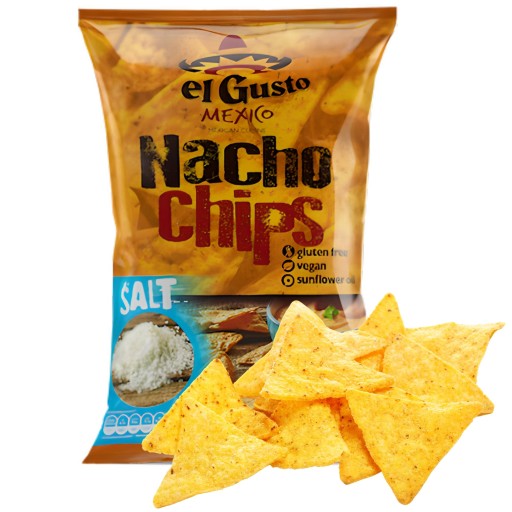 EL GUSTO MEXICO Nachos soľ soľ 180g